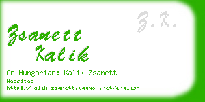 zsanett kalik business card